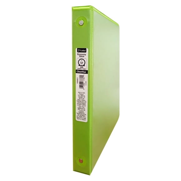 Carpeta de argollas Cardinal herraje O Economy Value 1 Clearvue, Verde Limón