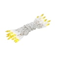 thumbnail image 1 of Novelty Lights 8.5 Feet 20 Bulb Yellow Mini Light String on White Wire, Non-Connectable Incandescent Fairy Lights for Bottles and Crafts, 4" Bulb Spacing, 24" Lead, Stackable Fused Plug, 1 of 3