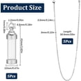 thumbnail image 2 of 1 Box DIY 5 Sets Vial Necklace Making Kit Glass Vial Pendant Screw Bottle Caps Small Wish Bottles Hourglass Memorial Keepsake Cremation Ashes Holder Memory Container, 2 of 6