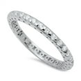thumbnail image 4 of Eternity Stackable White Cubic Zirconia Ring 925 Sterling Silver Band Jewelry Female Male Size 10, 4 of 4