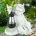 thumbnail image 3 of Luz solar, estatua de ángel de resina de simulación, luz decorativa, luz de jardín, rendimiento de primer nivel, 3 of 8