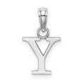 thumbnail image 1 of Diamond2Deal 14K Pendentif Initiale Lettre Y en Or Blanc pour Femmes, 1 of 6