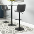 thumbnail image 6 of Vitesse Bar Stools Set of 4 Modern Swivel Bar Chairs, Barstools Counter Height with High Backrest, Adjustable Faux Leather Upholstered Bar Stool for Bar, Kitchen, Dining Room, 6 of 7