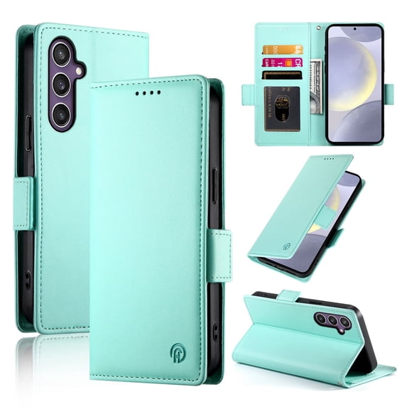 Leather Wallet Phone Case For Samsung Galaxy S25 Ultra S25Plus S25 with Card Holder Phone Cover