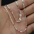 thumbnail image 6 of K-KED Bulk 925 Silver Flat Link Chain Necklace Fashion Delicate Jewelry for Pendant 16"-30"-22"-1pc, 6 of 8