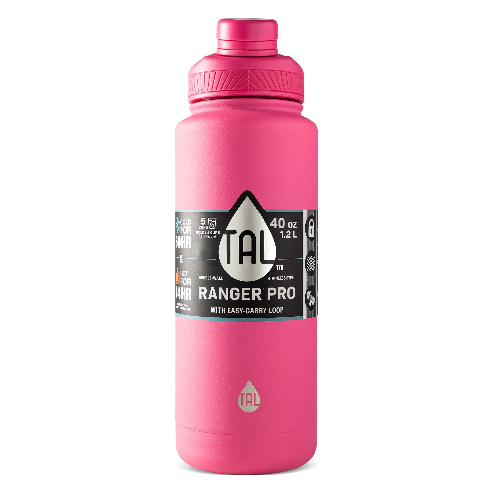 TAL Stainless Steel Ranger Water Bottle 40 Oz, Pink Denmark