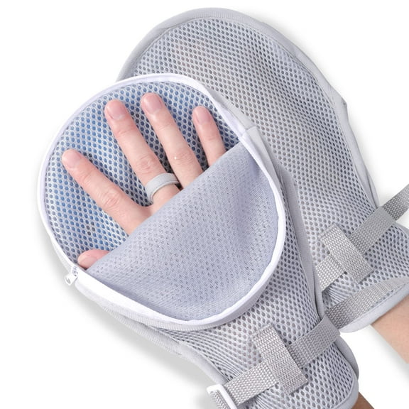 Lefeke Dementia Restraint Gloves 2pcs Hand-Control Mitts Hand Safety Gloves With Zip-Up And Tie Straps, Limb Holder Prevent  Patients Or Elderly From Scratching, Or Pulling Catheter