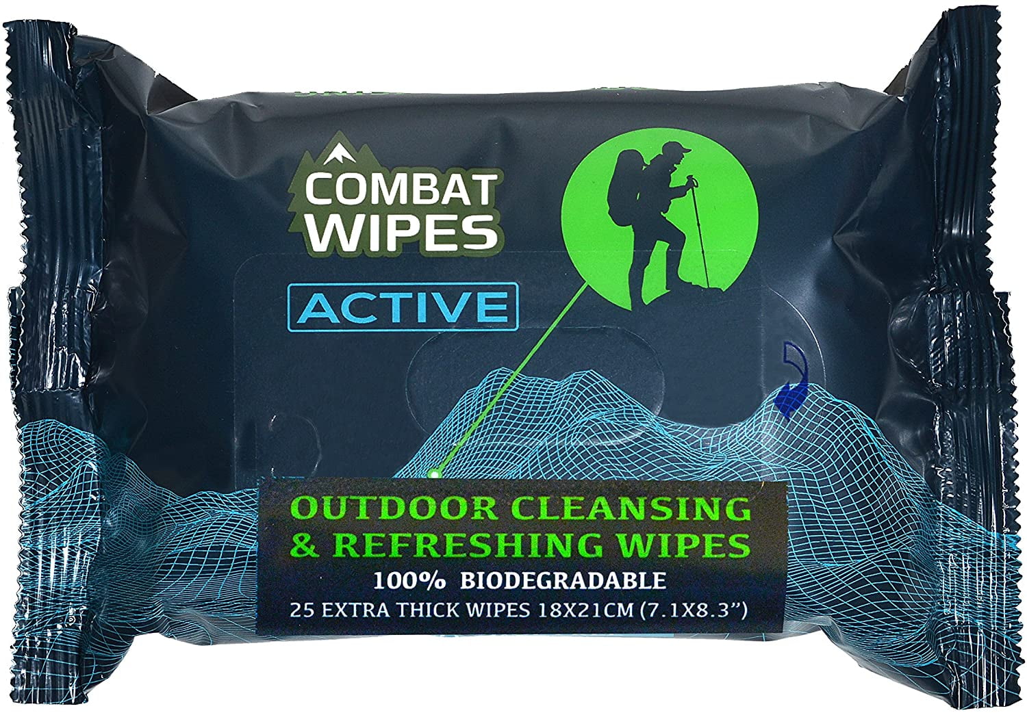 Combat Wipes Soldier Reinigungstücher Commando Outdoor Camping 25er Pack 