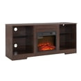 thumbnail image 6 of Fireplace TV Stand w/LED Lights, TV Stands for 65 Inch TV with Large Storage, Entertainment Center Media Console with Fireplace, 7-color Light, 3-level Adjustable 3D Flame, Power Outlet, 6 of 11
