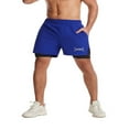 thumbnail image 2 of Men Double Layer Sport Shorts Quick Dry Gym Athletic Workout Shorts with Pockets, 2 of 8