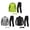Green, variant on YAHHU Unisex Waterproof Rain Suit Hooded Raincoat & Pants Set with Hidden Shoe Covers Windproof Reflective Gear for Motorcycling Cycling Camping - Green M