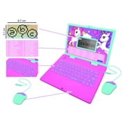Lexibook Unicorn, Educational and Bilingual Laptop in English/Spanish, Toy for Children with 124 Activities to Learn, Play Games and Music
