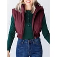thumbnail image 2 of KelaJuan Women Cropped Puffer Vest Solid Color Warm down Jacket Zipper Cardigan for Winter Outwear Streetwear, 2 of 6