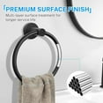 thumbnail image 2 of RUseeN Bath Towel Ring, Bathroom Hardware Accessories, Thicken 304 Stainless Steel Hand Towel Holder for Bathroom, Modern Round Towel Hanger Wall Mounted (Black, 2 Pack), 2 of 7