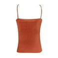 thumbnail image 5 of Hpapadks Womens Tankini Tops Casual Adjust Spaghetti Tanks with Built In Shelf Bras Solid Padded Camis Camisole Tops for Women Gold L, 5 of 5