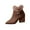Brown, variant on RUIYANQI Women's Faux Fur Trim Ankle Boots Block Heel Side Zipper Rhinestone Decorated Booties Winter Fashion Footwear Dressy Party Shoes Black Women Sandal