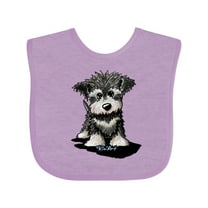 Inktastic Schnauzer Pup Boys or Girls Baby Bib