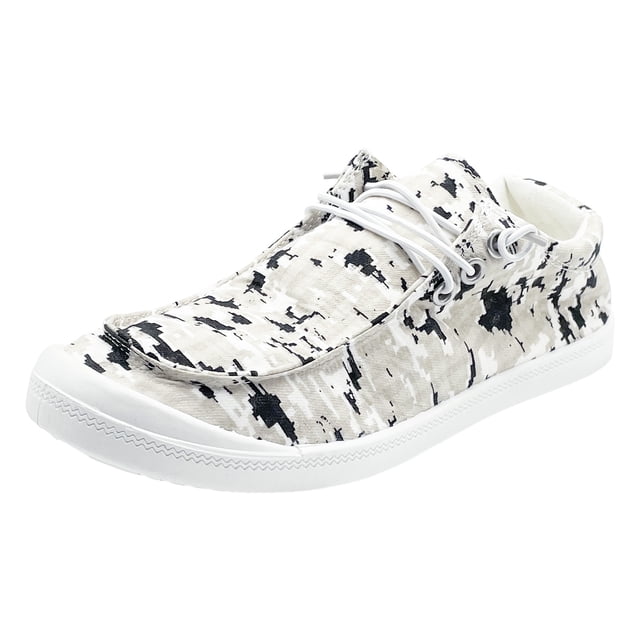 Wyzesi Espadrilles Rouges pour Femmes Chaussures Décontractées Chaussures Imprimé Teinture sur Nœuds Non Positionnées Chaussures de Sport en Toile Mode Décontractée Espadrilles Blanches Lingettes Nettoyantes Espadrilles Blanches Femmes