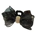 thumbnail image 2 of Eoperou Women Hair Claw Shining Heart Rhinestones Bowknot Decor Hair Clip Back Head Shark Hair Clip Hair Accessories, 2 of 8