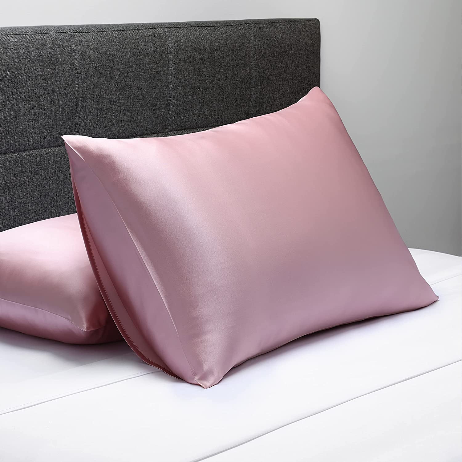 Fishers Finery 19mm 100% Pure Mulberry Silk Pillowcase, English Rose, Queen