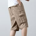 thumbnail image 5 of Fnnxeal Mens Summer Cargo Shorts, Carpenter Shorts for Men Big and Tall Shorts Relaxed Fit Outdoor with Pockets Men's Khaki Casual Pants 4XL, 5 of 9