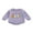 Purple, variant on FeMereina Baby Girls Romper Long Sleeve Crew Neck Embroidery Letters Bodysuit Casual Daily Clothes
