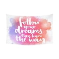 thumbnail image 1 of ABPHQTO Follow Your Dreams Inspirational Quotes Tapiz Colgante de pared Rosa Acuarela Decoración de pared Arte para sala de estar Dormitorio Dormitorio Algodón Lino Decoración 150x228 cm ABPHQTO QB-Interest309-90x60, 1 of 1