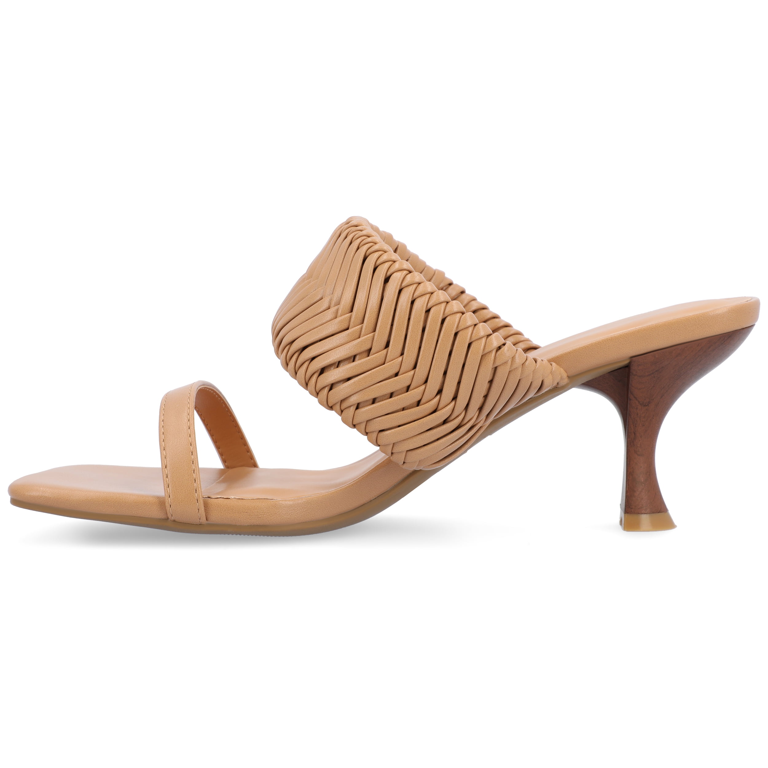 Journee Womens Monyka Woven Slip On Sandals
