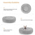 thumbnail image 6 of Zephypaws 27" Donut Cuddler Pet Bed for Cats & Small Dogs, Anti-Anxiety Round Bed with Raised Rim, Fluffy Faux Fur Plush Cushion, Orthopedic & Washable Calming Nest, Light Gray, 6 of 8