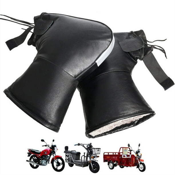 Manoplas para manillar de bicicleta, guantes para motocicleta, guantes impermeables a prueba de viento con tira reflectante, guantes térmicos cálidos para invierno YUNYI BRAND Deportes