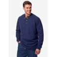 thumbnail image 2 of KingSize Men's Big & Tall Bonded Sherpa Waffle Henley, 2 of 4