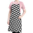 thumbnail image 5 of Black White Checkerboard Checkered Pattern Apron-Garden Aprons for Women with Pockets-Cotton Linen Waterproof Kitchen Cooking Gardening Aprons Adjustable for Kitchen,Cooking,BBQ and Salon 33x27 Inch, 5 of 7