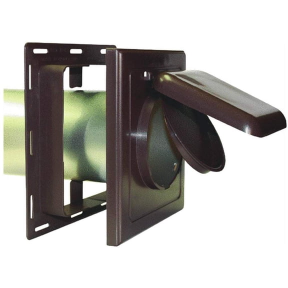 No-Pest 4 In. Brown Plastic J-Block Dryer Vent Hood NPJB