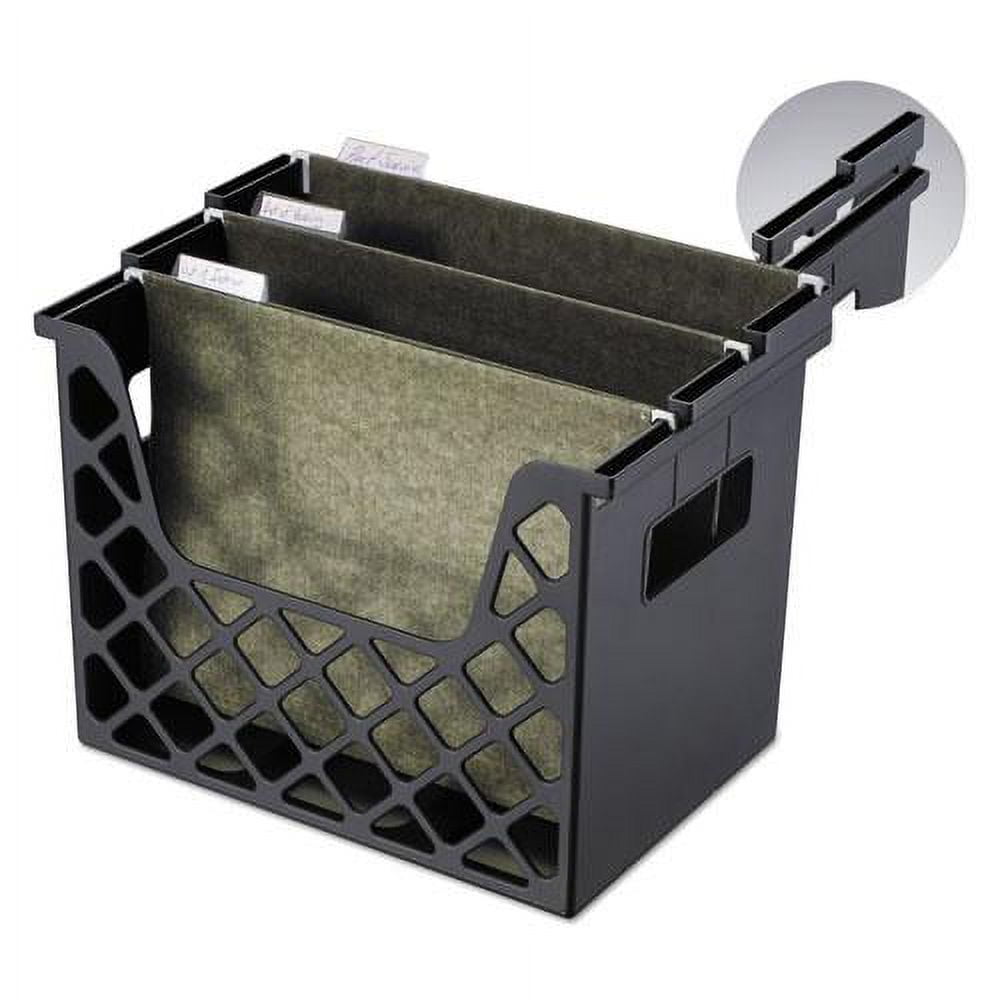 Officemate Recycled Desktop File Organizer, Black, 1 Organizer, 13-1/4 X 8-5/8 X 10-3/4 in (26162)