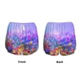 thumbnail image 5 of Picia Colorful Purple Cosmos Flower Pattern Women's 2 in 1 Athletic Running Shorts High Waisted Workout Casual Gym Sweat Shorts with Comfy Liner Zipper Pockets-Small, 5 of 9
