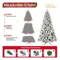thumbnail image 4 of REKHH 8ft Pre-Lit PVC Flocked Artificial Christmas Tree, Fireproof Automatic Xmas Tree with Lights, for Family Holiday Celebration, 4 of 9