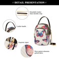 thumbnail image 4 of FORMRS Crossbody Bag for Women Quilted Travel Shoulder Cell Phone Purse with Chain Strap Handbag, Blue Butterflies, 4 of 7