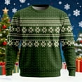 thumbnail image 2 of Krdevn Christmas Decor,Ribbed Knit Crewneck Long Sleeve Casual Pullover Sweater Soft Winter Shirt Alternative for Everyday Wear, 2 of 3