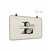 Stove Top Covers for Electric Stove, Letter L Glass Stovetop Cover Protector, Monogram Words Induction Cooktop Protector Oven Mat for Kitchen Countertop 28.5"x20.5"