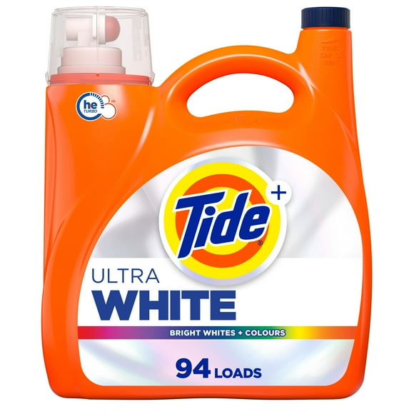 Tide Ultra White Liquid Laundry Detergent, Laundry Detergent Liquid for Bright Whites and Colours, 94 Wash Loads