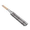 thumbnail image 1 of Kabob Grilling Baskets Lockable Iron Kebab Grill Grate with Wooden Handle for Grilling Vegetables Hot Dog Meat Wood Color, 1 of 5