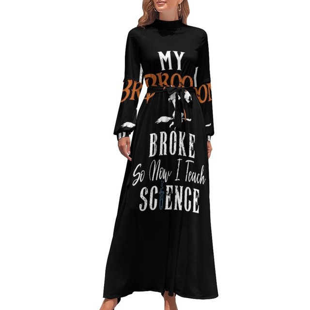 Mi escoba se rompió así que ahora le doy clases de ciencias a la maestra Vestido largo de Halloween Vestido para embarazadas Vestido verano 2024 mujer