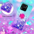 thumbnail image 5 of Phone Case for Xiaomi Redmi 10C, Shiny Bling Quicksand Effect TPU Bumper Case with Four Corners Protection Cover for Xiaomi Redmi 10C, Blue Purple, 5 of 14