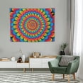 thumbnail image 2 of GOSMITH Psychedelic Colours Vibrant Rainbow Retro Design Tapestry Wall Hanging for Room Bedroom Aesthetic, 40x30 Inch, 2 of 7