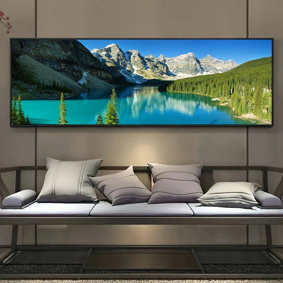An Art Decoration Style Landscape Cloth Wall Art-Frameless Classic Modern Natural Landscape Poster, Suitable for Home Office, Bedroom, Living Room, Classroom