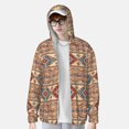 thumbnail image 4 of Goofa Traditional Tribal Aztec Printed Women's UPF 50+ Sun Protection Hoodie Jacket Lightweight Long Sleeve Sun Shirt for Women with Pocket Hiking Outdoor-Medium, 4 of 9