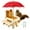 Wood color, variant on Squirrel Feeder with Umbrella, Wooden Squirrel Picnic Table, Hard and Strong