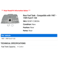 thumbnail image 2 of Rear Fuel Tank - Compatible with 1987 - 1989 Ford F-150 1988, 2 of 2