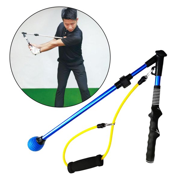 Entrenador telescópico de Swing de Golf, agarre de posición retráctil antideslizante, herramienta ra de gestos de oscilación extensible para m Azul Soledad Ayuda de entrenamiento de swing de golf