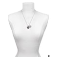 thumbnail image 3 of Delight Jewelry Silvertone Nurse Caduceus Seal - LVN Silvertone Script Initial Disc - F - Charm Necklace, 20"+3", 3 of 4